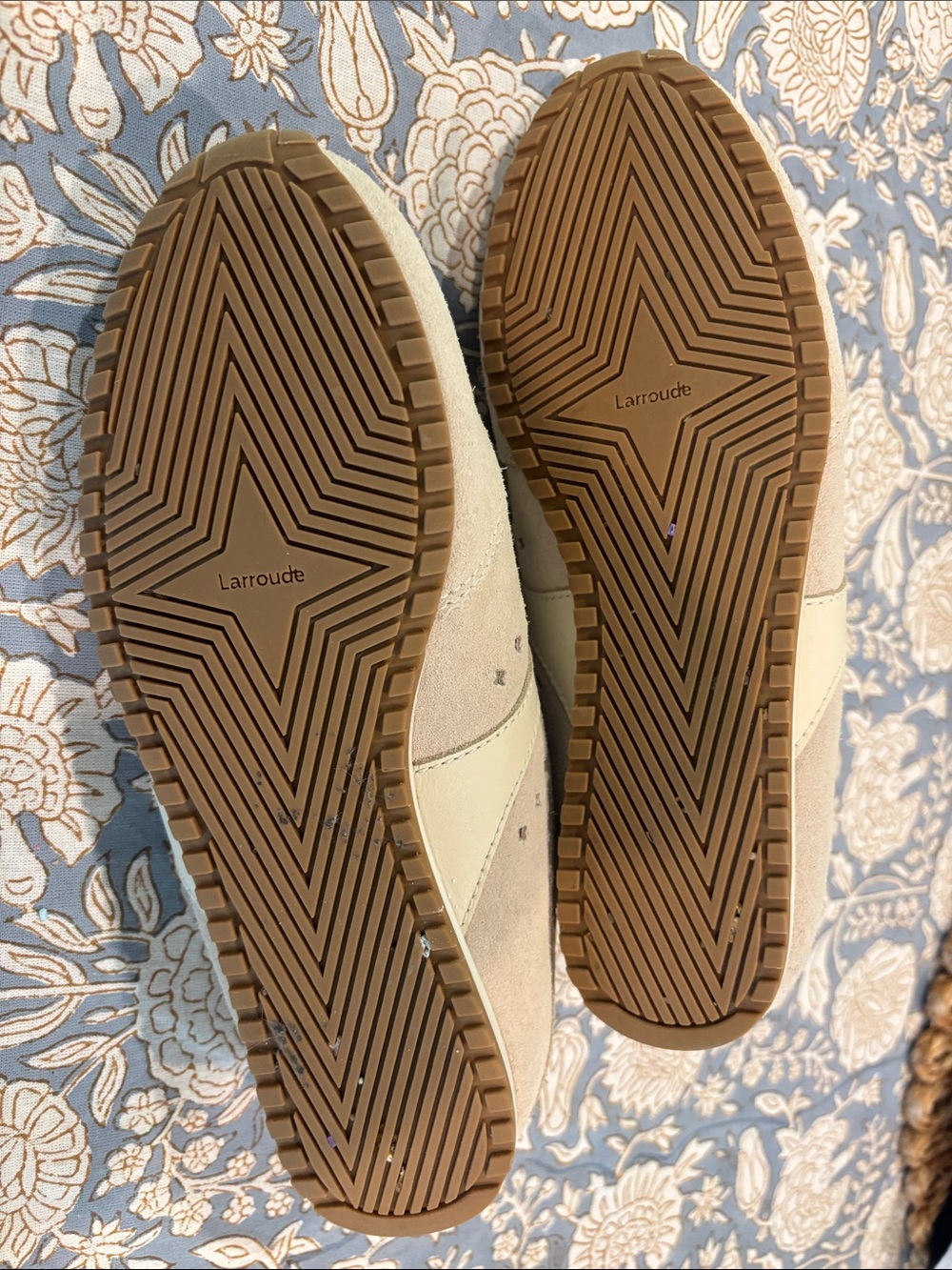 Casual Suede Lace-Up Sneakers - Light Beige - Picture 5 of 5